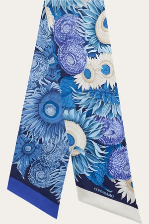 Salvatore Ferragamo Damen Bandeau-Tuch mit Sonnenblumen-Print