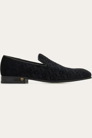 Salvatore Ferragamo Herren Loafer aus Samt Größe 40.5