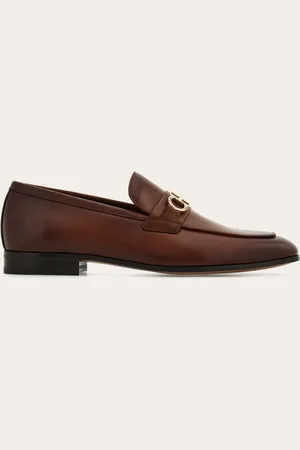 Salvatore Ferragamo Herren Loafer in Mokassin-Machart mit Gancini-Ornament Größe 39