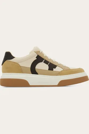 Salvatore Ferragamo Herren Low-Top-Sneaker mit Gancini-Ornament Größe 40