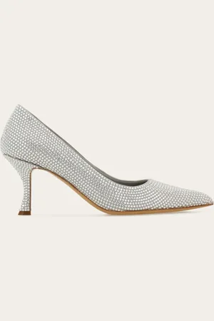 Salvatore Ferragamo Damen Pumps mit Kristallen Größe 36