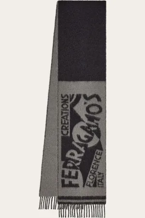 Salvatore Ferragamo Herren Schal mit Venna Logo