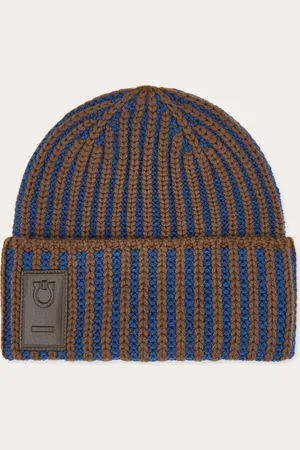 Salvatore Ferragamo Herren Zweifarbige Beanie