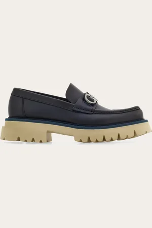 Salvatore Ferragamo Herren Loafer in Mokassin-Machart mit Gancini-Ornament Größe 41