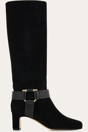 Salvatore Ferragamo Damen Stiefel mit Gancini-Ornament Größe 35.5