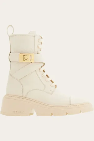 Salvatore Ferragamo Damen Monogram Springerstiefel Größe 36
