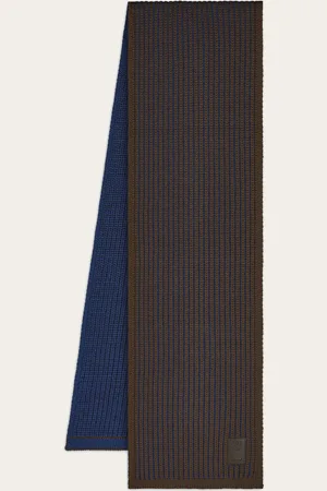Salvatore Ferragamo Herren Zweifarbiger Schal