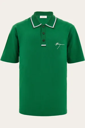 Salvatore Ferragamo Herren Poloshirt aus Baumwolle mit Signatur