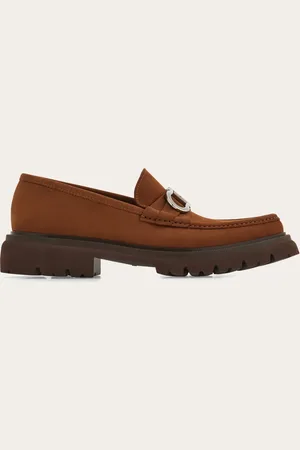 Salvatore Ferragamo Herren Loafer in Mokassin-Machart mit Gancini-Ornament Größe 40