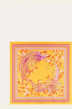 Salvatore Ferragamo Damen Seidenhalstuch mit Tiere-Print