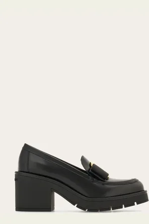 Salvatore Ferragamo Damen Vara Bow Loafer mit Absatz Größe 35