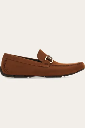 Salvatore Ferragamo Herren Driver-Mokassin mit Gancini-Ornament Größe 40