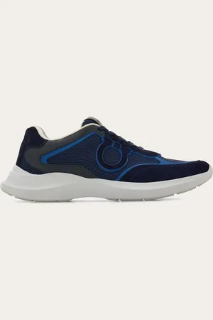 Salvatore Ferragamo Herren Low-Top-Sneaker mit Gancini-Ornament Größe 40