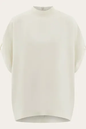 Salvatore Ferragamo Damen Kurzärmeliges Top mit Aufschlag