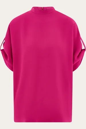 Salvatore Ferragamo Damen Kurzärmeliges Top mit Aufschlag
