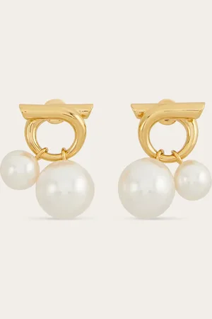 Salvatore Ferragamo Damen Ohrringe mit Doppelperlen