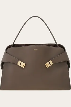 Salvatore Ferragamo Damen Zweifarbige Schultertasche Hug Soft (L)