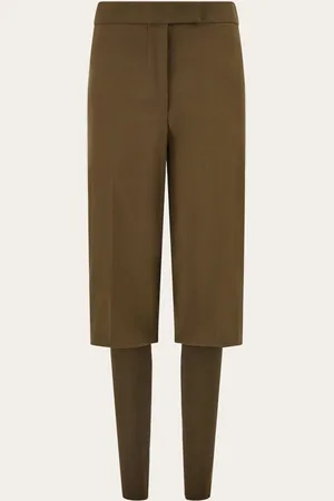 Salvatore Ferragamo Damen Hose mit Einsatz in Maschenware