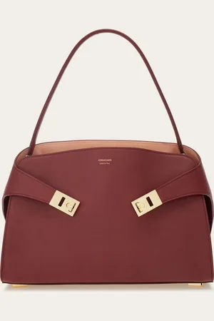 Salvatore Ferragamo Damen Zweifarbige Schultertasche Hug Soft (M)