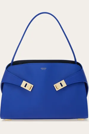 Salvatore Ferragamo Damen Zweifarbige Schultertasche Hug Soft (M)