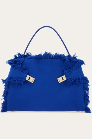 Salvatore Ferragamo Damen Schultertasche Hug Soft mit Fransen (L)