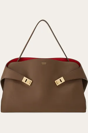 Salvatore Ferragamo Damen Zweifarbige Schultertasche Hug Soft (L)