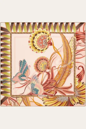 Salvatore Ferragamo Damen Giada print silk scarf