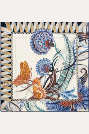 Salvatore Ferragamo Damen Giada print silk scarf