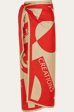 Salvatore Ferragamo Damen Venna logo sarong skirt