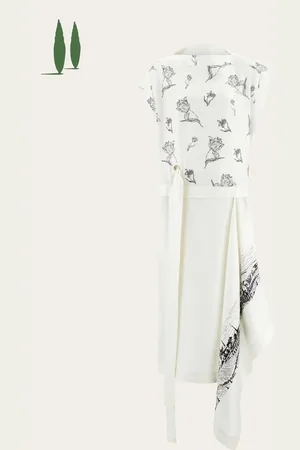 Salvatore Ferragamo Damen Back to Earth - Kleid mit Doppel-Print