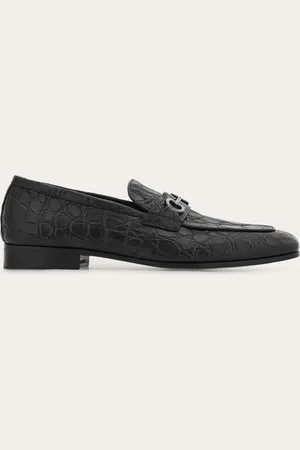Salvatore Ferragamo Herren Loafer in Mokassin-Machart mit Gancini-Ornament Größe 40