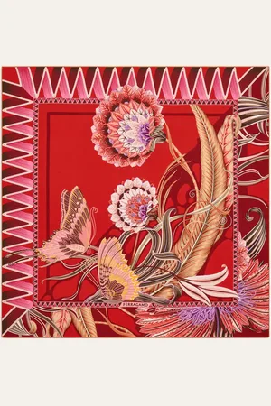 Salvatore Ferragamo Damen Giada print silk scarf
