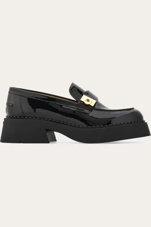 Salvatore Ferragamo Damen Kühner Loafer mit Hug-Schnalle Größe 35