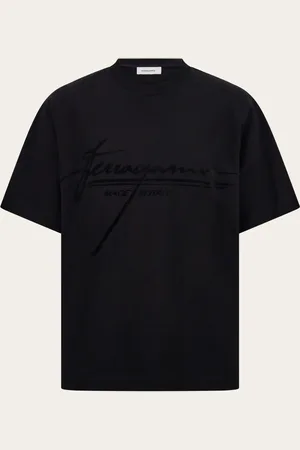 Salvatore Ferragamo Herren T-Shirt mit Signatur
