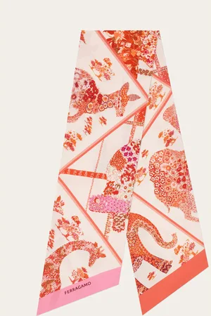 Salvatore Ferragamo Damen Patchwork print silk bandeau