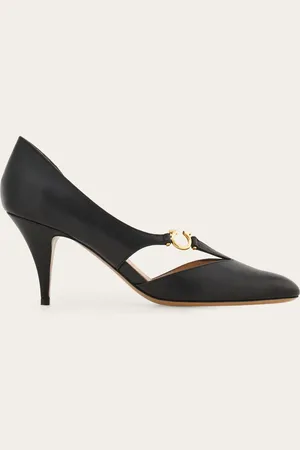 Salvatore Ferragamo Damen Pumps mit Gancini-Detail Größe 35
