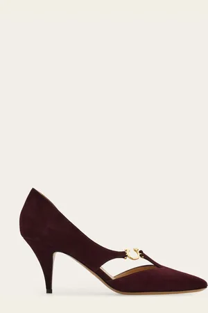 Salvatore Ferragamo Damen Pumps mit Gancini-Detail Größe 35