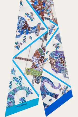 Salvatore Ferragamo Damen Patchwork print silk bandeau