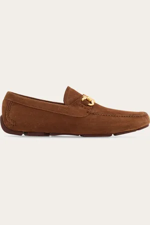 Salvatore Ferragamo Herren Driver-Mokassin mit Gancini-Ornament Größe 39