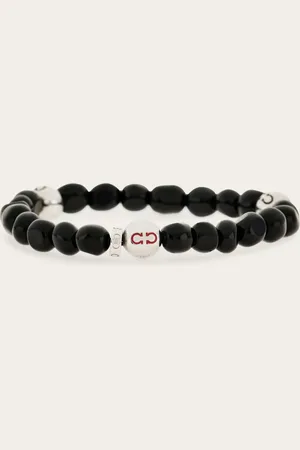 Salvatore Ferragamo Herren Perlenarmband – Größe 17