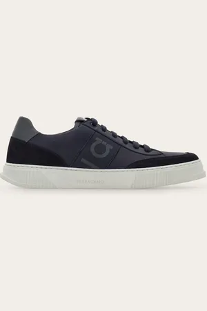 Salvatore Ferragamo Herren Low-Top-Sneaker mit Gancini-Motiv Größe 40