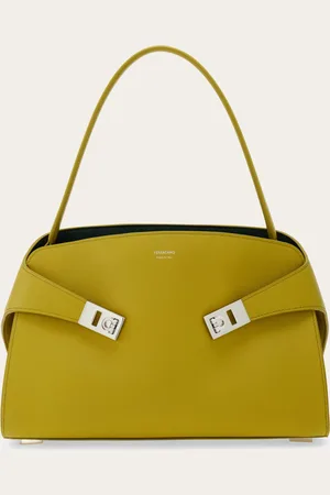 Salvatore Ferragamo Damen Zweifarbige Schultertasche Hug Soft (M)