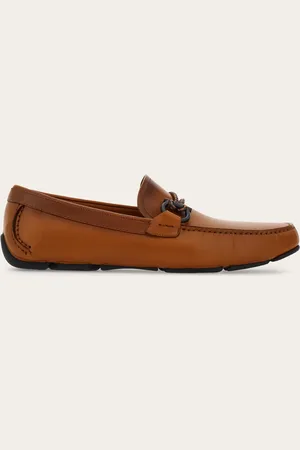 Salvatore Ferragamo Herren Driver-Mokassin mit Gancini-Ornament Größe 39