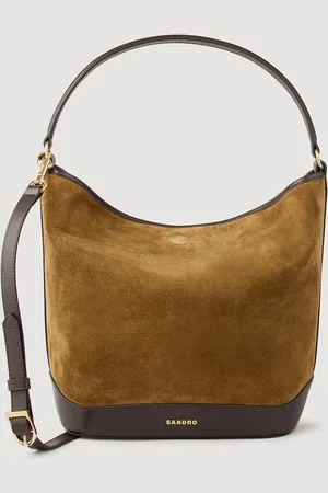 Sandro Beuteltasche aus Leder und Wildleder