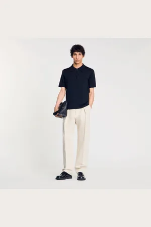 Sandro Poloshirt aus Strick mit Reißverschluss