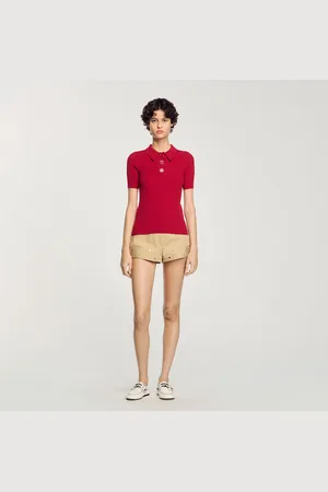 Sandro Poloshirt aus Rippstrick