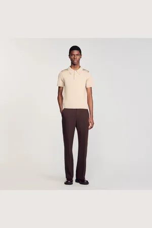 Sandro Strick-Poloshirt mit kurzen Ärmeln