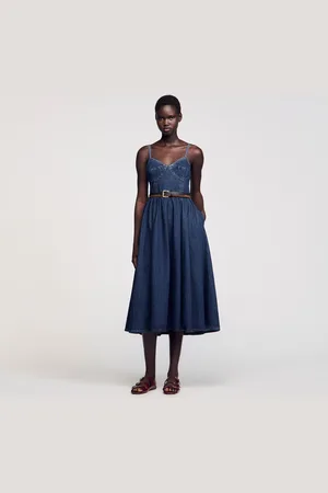Sandro Midi Jeanskleid