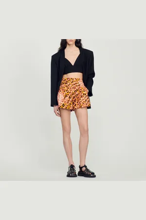 Sandro Shorts mit Leopardenprint
