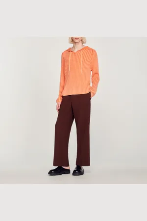 Sandro Hoodie aus verwaschenem Strick